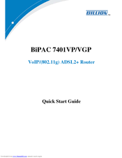 Billion BiPAC 7401VP/VGP Quick Start Manual