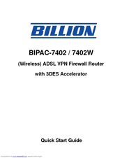 Billion BiPAC 7402 Quick Start Manual