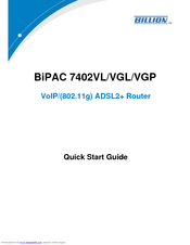 Billion BiPAC 7402VGL Quick Start Manual
