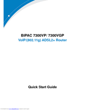 Billion VoIP/(802.11g) ADSL2+ Router BiPAC 7300VGP Quick Start Manual