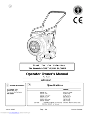 Billy Goat QUIET BLOW QB553HC Operator Owner's Manual