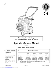 Billy Goat QB883, QB883H, QB1103, QB1103H Operator Owner's Manual
