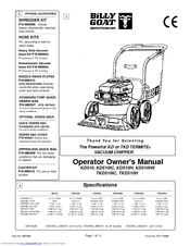Billy Goat KD510H Operator Owner's Manual