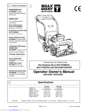 Billy Goat TERMITE TKD510SP Operator Owner's Manual