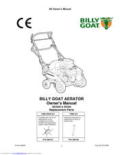 Billy Goat AE450 Owner's Manual