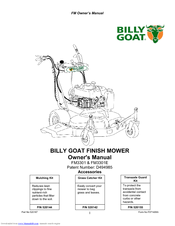 Billy Goat FM3301, FM3301E Owner's Manual