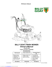 Billy Goat FM3301EB Owner's Manual