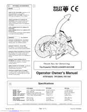 Billy Goat TR1104 Operator Owner's Manual
