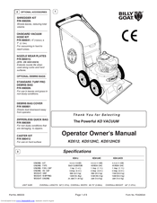 Billy Goat KD512HC Operator Owner's Manual