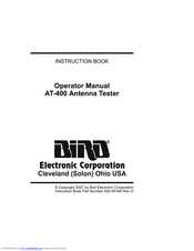 BIRD AT-400 Antenna Tester AT-400 Operator's Manual