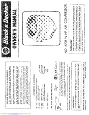 Black & Decker 4700 Owner's Manual