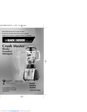 Black & Decker Crush Master BL10475BM Use And Care Book Manual