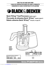 Black & Decker FP1300 Series Use And Care Book Manual