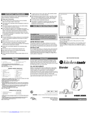 Black & Decker KITCHENTOOLS BL680 Series Instruction Book