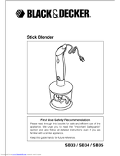 Black & Decker SB34 Instruction Manual