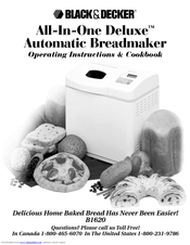 Black & Decker B1620 Operating Instructions & Cook Book