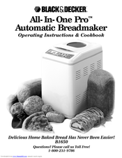 Black & Decker B1650 Operating Instructions & Cook Book