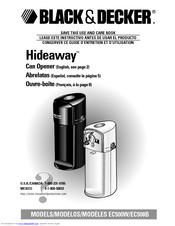 Black & Decker Hideaway EC500W Use And Care Book Manual