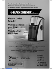 Black & Decker CBM210C Use And Care Book Manual