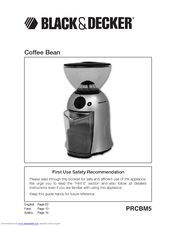 Black & Decker Coffee Bean PRCBM5 Instruction Manual