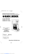 Black & Decker DCM500 Series Use And Care Book Manual