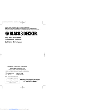 Black & Decker DLX900 Use And Care Book Manual