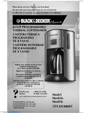 Black & Decker TCM1000KT Use And Care Book Manual