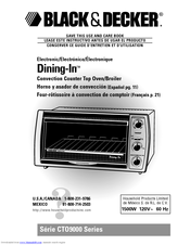 Black & Decker Dining-In CTO9000 Series Use And Care Book Manual