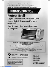 Black & Decker Perfect Broil CTO4550SD Use And Care Book Manual
