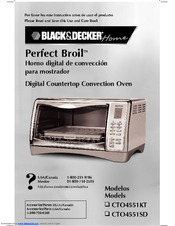 Black & Decker Perfect Broil CTO4551KT Use And Care Book Manual