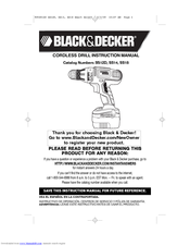 Black & Decker SS18 Instruction Manual