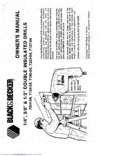 Black & Decker 7224-04 Owner's Manual