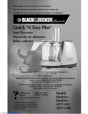 Black & Decker FP1450C Use And Care Book Manual