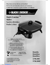 Black & Decker Multi-Cuisine SK200C Use And Care Book Manual
