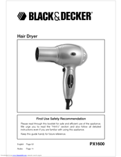 Black & Decker PX1600 Instruction Manual