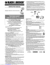 Black & Decker FSL12 Instruction Manual