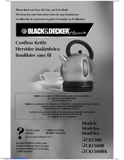 Black & Decker CK1500 Use And Care Book Manual