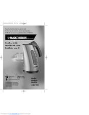 Black & Decker JKC905 Use And Care Book Manual