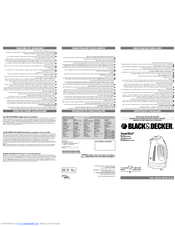 Black & Decker SmartBoil JKC450 Series Use And Care Book