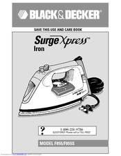 Black & Decker Surge Xpress F855 Use And Care Book Manual
