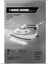 Black & Decker Avant Steam F990 Use And Care Book Manual
