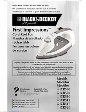 Black & Decker First Impressions ICR510 Use And Care Book Manual