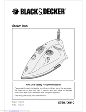 Black & Decker X810 Instruction Manual