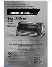 Black & Decker Toast-R-Oven CTO650 Use And Care Book Manual