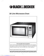 Black & Decker MX30PGSS Instruction Manual