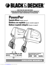 Black & Decker PowerPro MX50 Use & Care Book