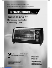 Black & Decker Toast-R-Oven TRO491B Use And Care Book Manual