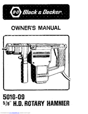 Black & Decker 5016-09 Owner's Manual