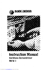 Black & Decker 9018-1 Instruction Manual