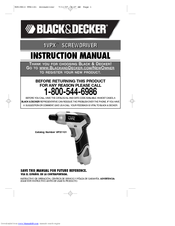 Black & Decker VPX1101 Instruction Manual